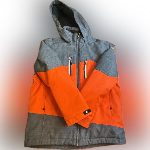Killtec WATERPROOF WINDPROOF Orange Grey Ski and Snowboard size US 12 Youth.